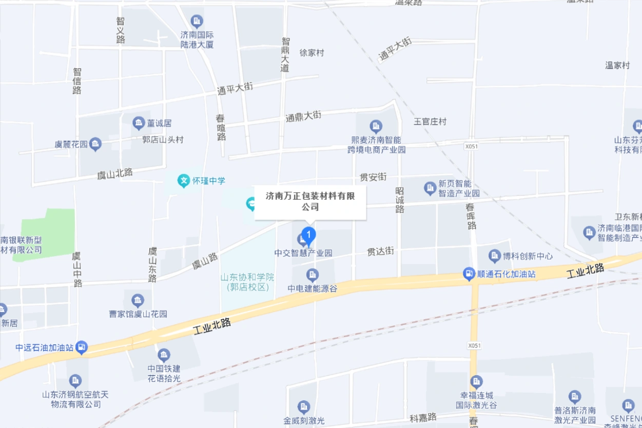 济南万正包装材料有限公司地图